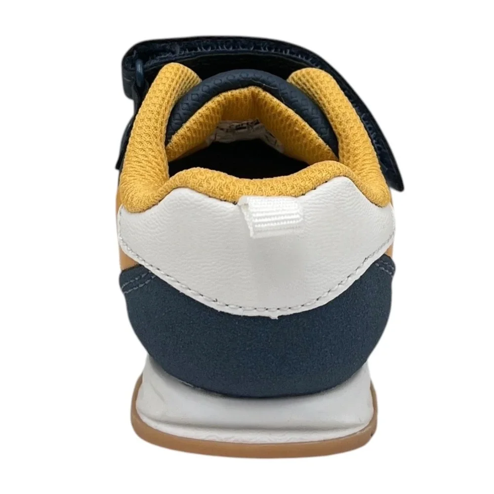 Carters Remi Toddler Boys Casual Slip-on Sneakers Size 8 Navy Mustard Gold Color